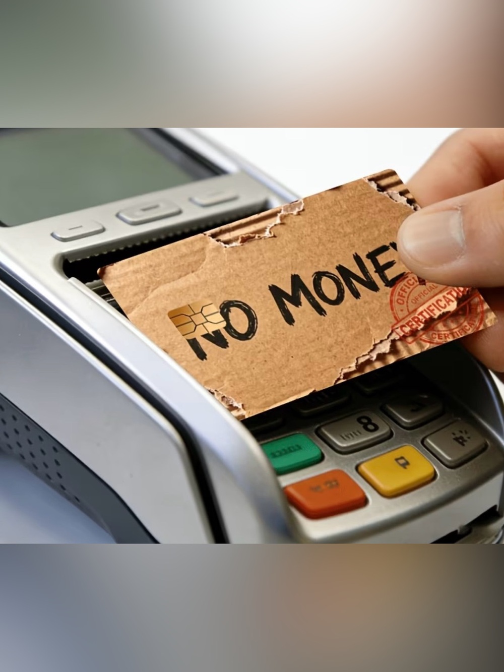 Set of 2 “NO MONEY” Debit Credit Card Sticker Skin New